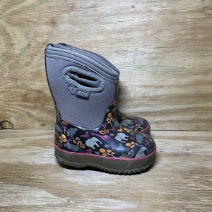 BOGS K Classic Animals Boots Girls Size 6 Waterproof Pull On